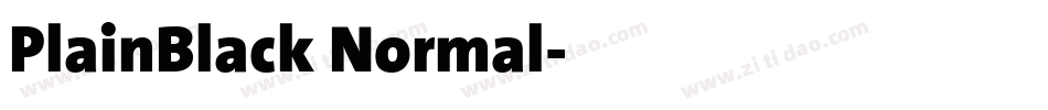 PlainBlack Normal字体转换